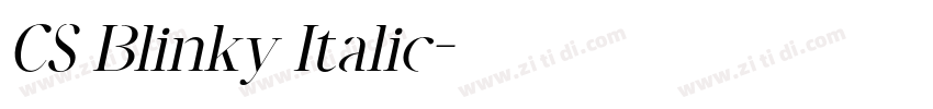 CS Blinky Italic字体转换